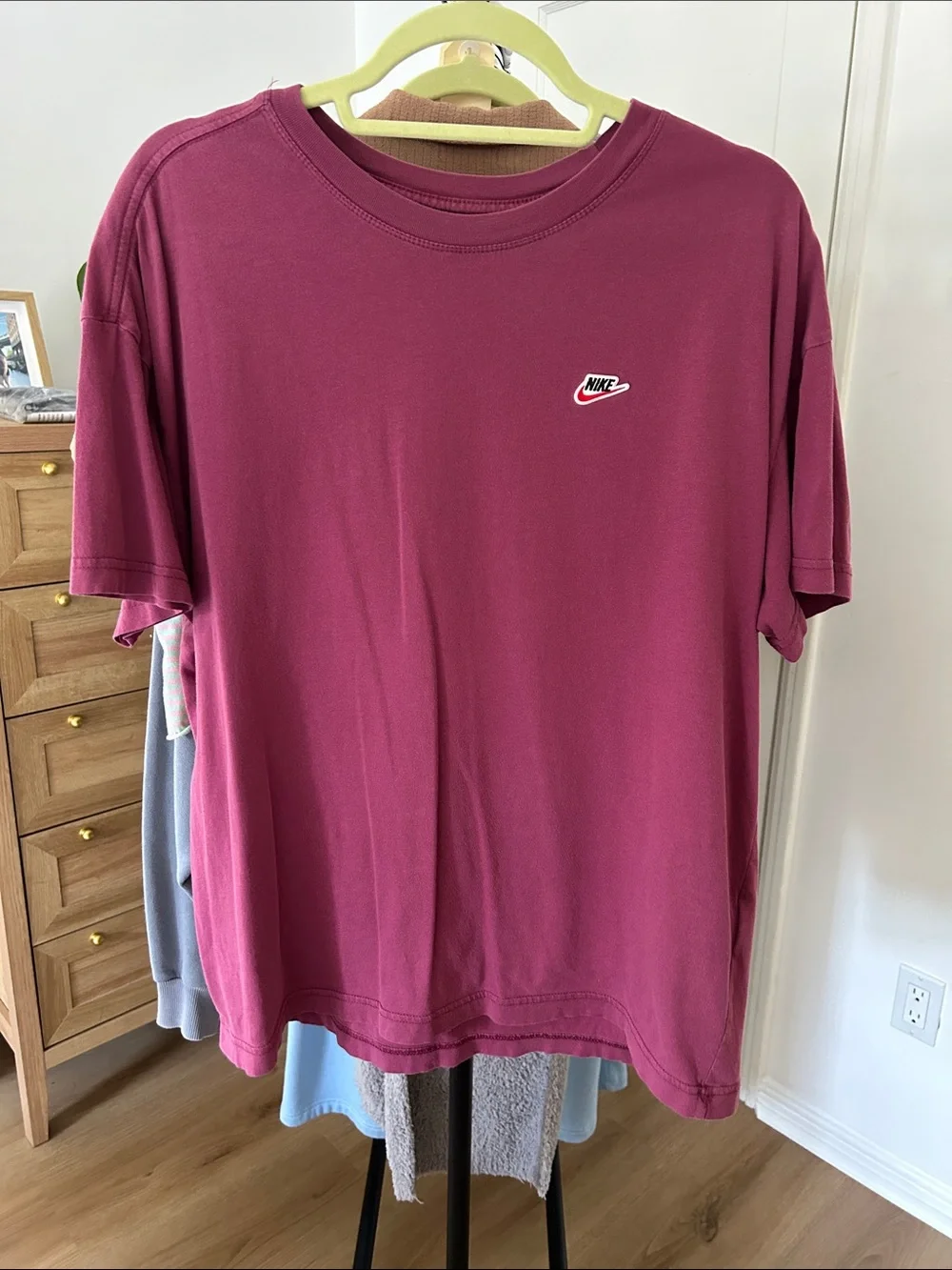 Nike Tee. Size Large. Loose fit. PTP 23”. Signs of wash wear.